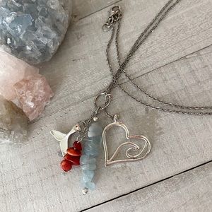 Aquamarine Ocean Waves Necklace